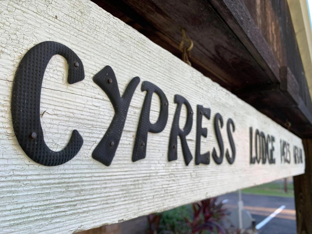 Cypress Lodge Sign